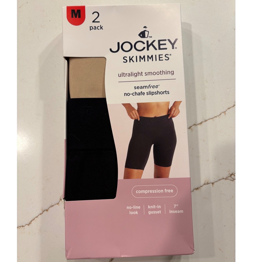 Jockey Medium Skimmies Slipshorts Women Black Light 2 Pack